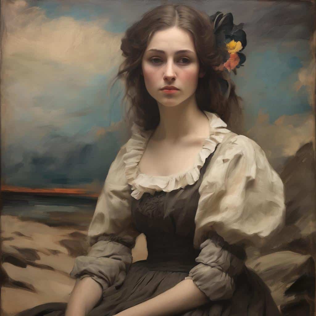 Γυναίκα σε πορτρέτο με φως και σκιές, τέχνη και δημιουργικότητα.