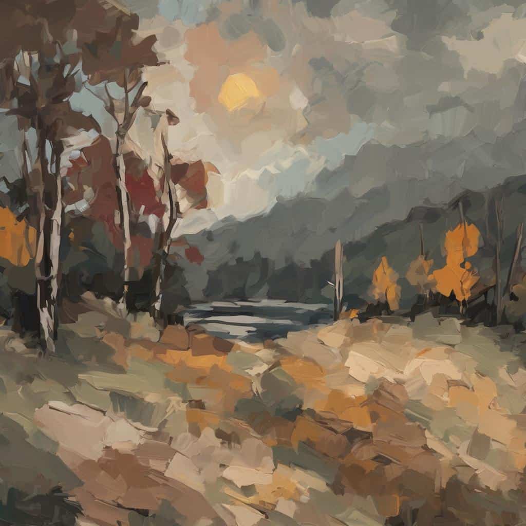 Φωτεινό τοπίο με ηλιακό φως και διακριτικό φωτισμό σε φυσική σκηνή.